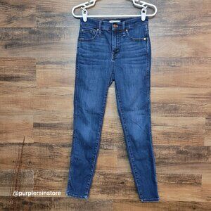 Madewell Jeans 26 Skinny 10" High Rise Woodland Wash Stretch Tummy Control Denim